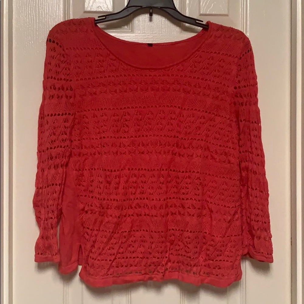 Coral Lacey Tee Shirt